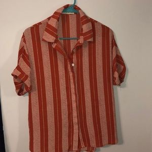 Orange MOLLY GREEN button up top (NEVER WORN)